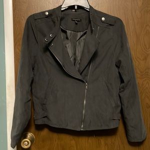 Staccato gray faux suede jacket size L